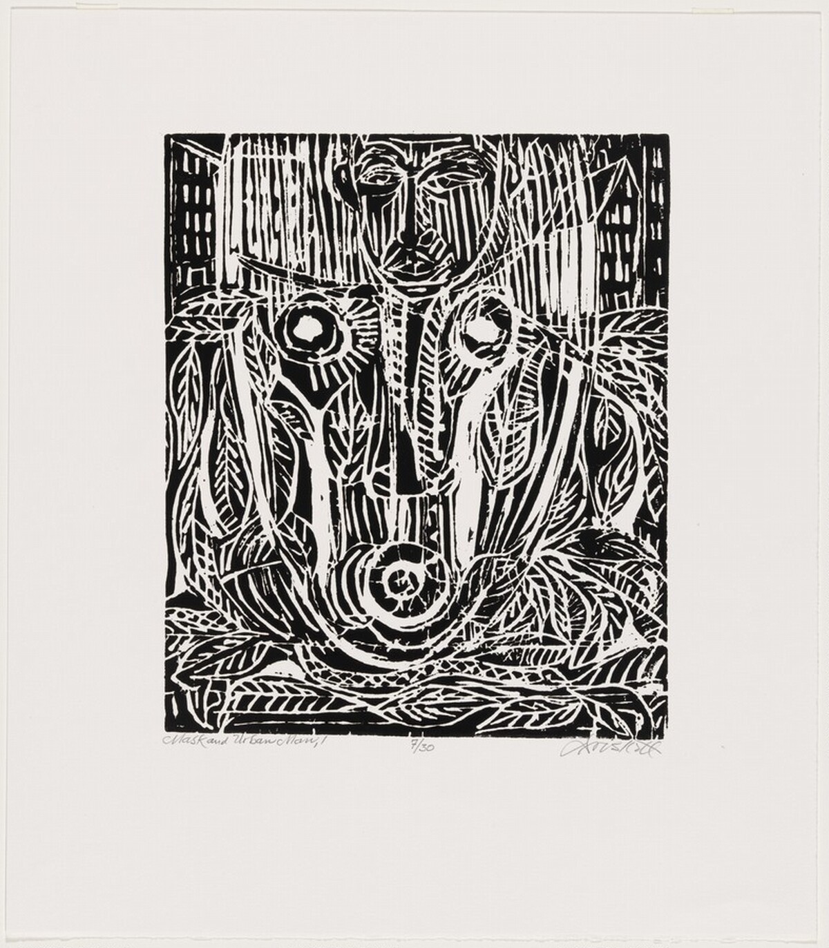 Mask and Urban Man by David C. Driskell
