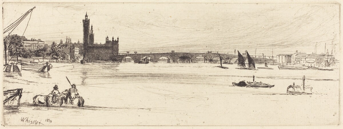 Old Westminster Bridge by James McNeill Whistler
