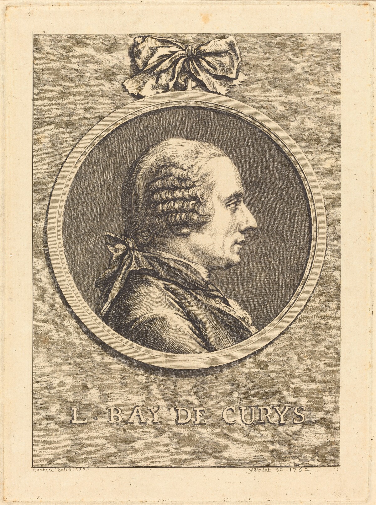 L. Bay de Curys by Claude Henri Watelet after Charles-Nicolas Cochin II