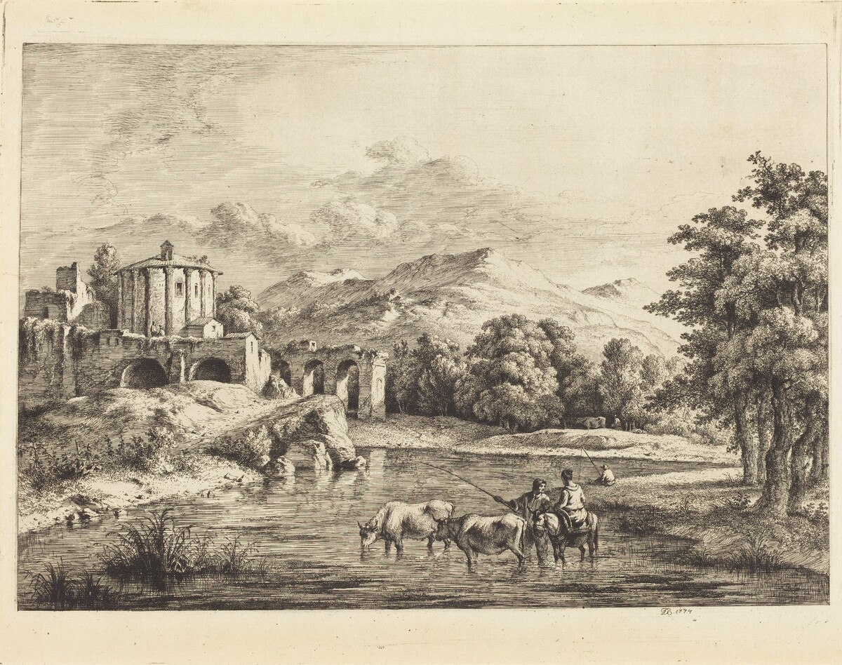 The Temple of Vesta by Jean-Jacques de Boissieu