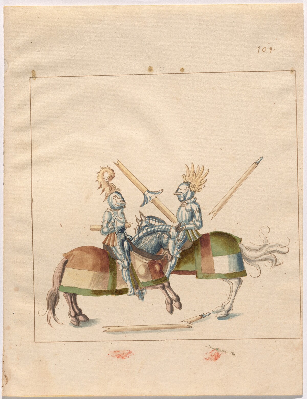 Mock Joust of War in Reinforced Field Armor by German 16th Century