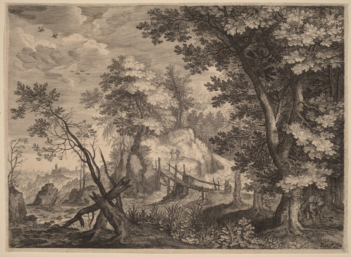 Woodland Scene by Aegidius Sadeler II after Roelandt Savery