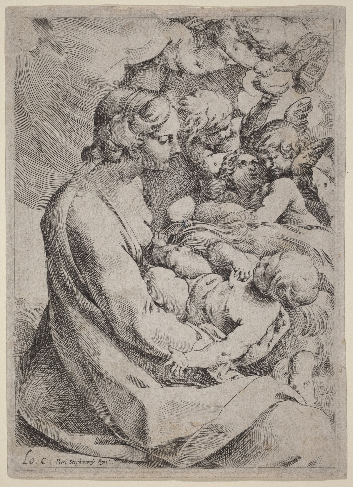 Madonna and Child with Angels by Lodovico Carracci