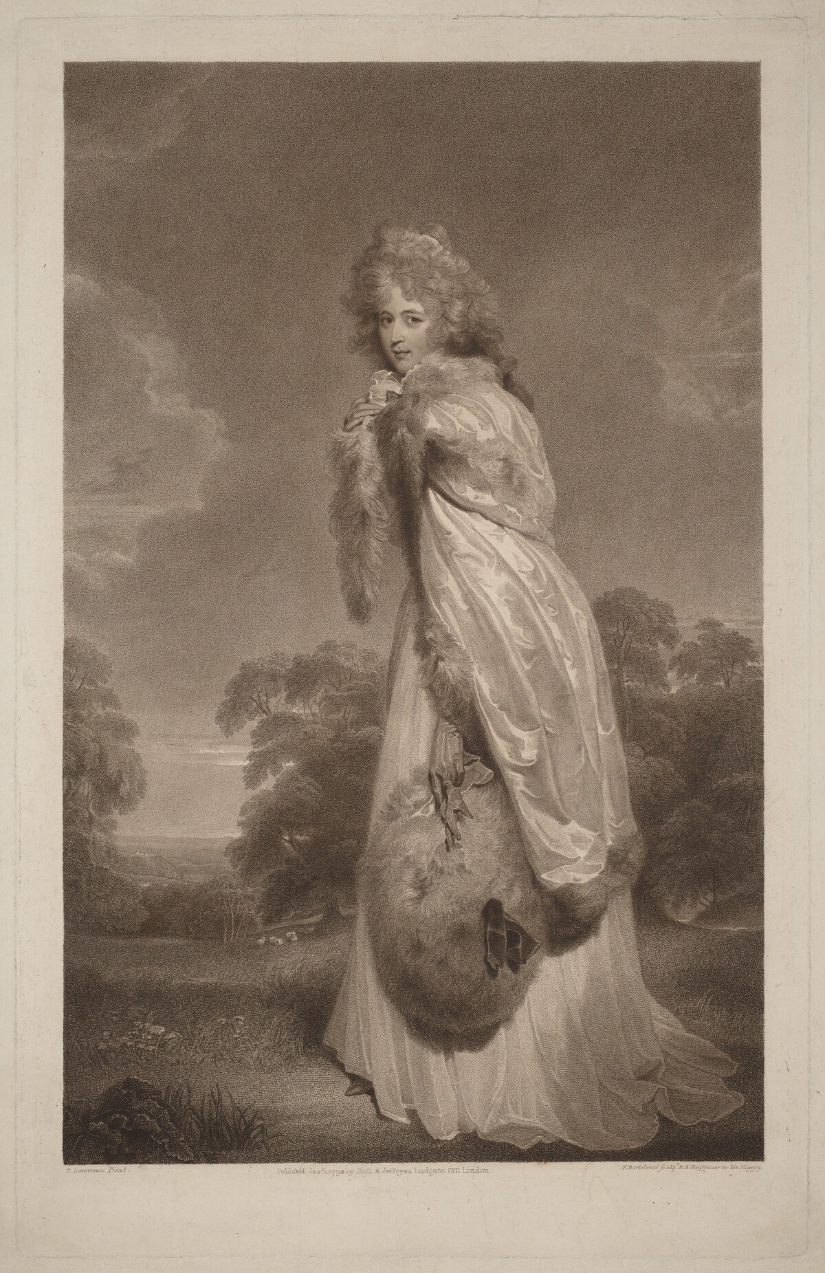 Miss Elizabeth Farren, Countess of Derby by Francesco Bartolozzi after Sir Thomas Lawrence