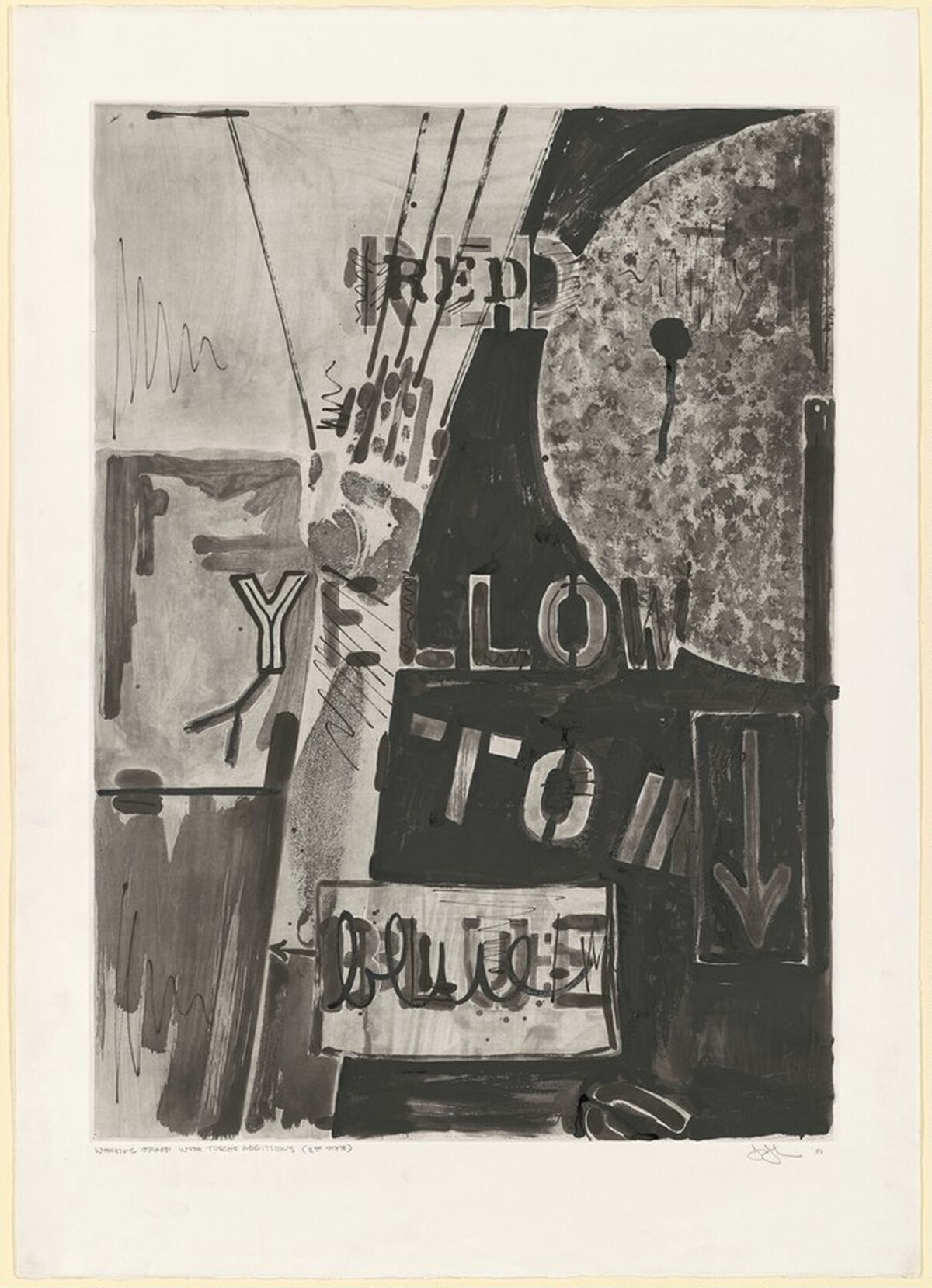 Untitled (Blue) [working proof] by Jasper Johns