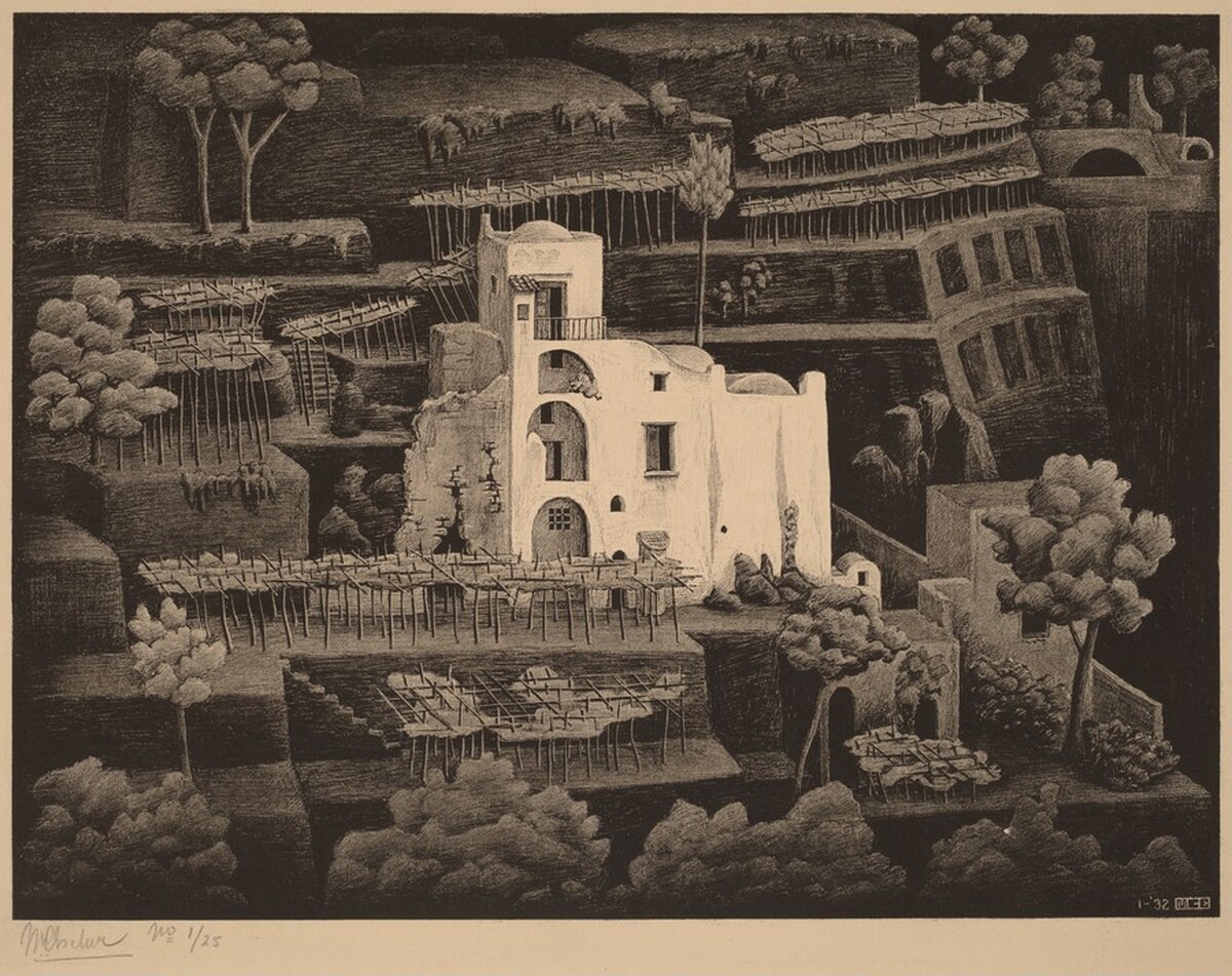 Farmhouse, Ravello by M.C. Escher