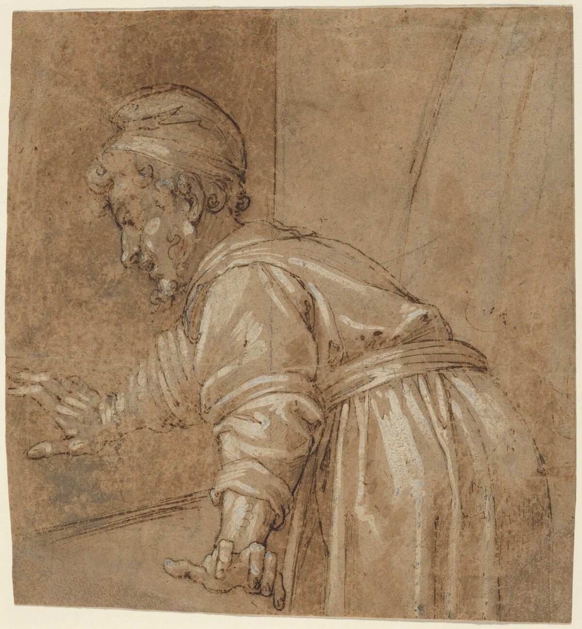 A Man Looking Out a Window by Bonifacio de' Pitati
