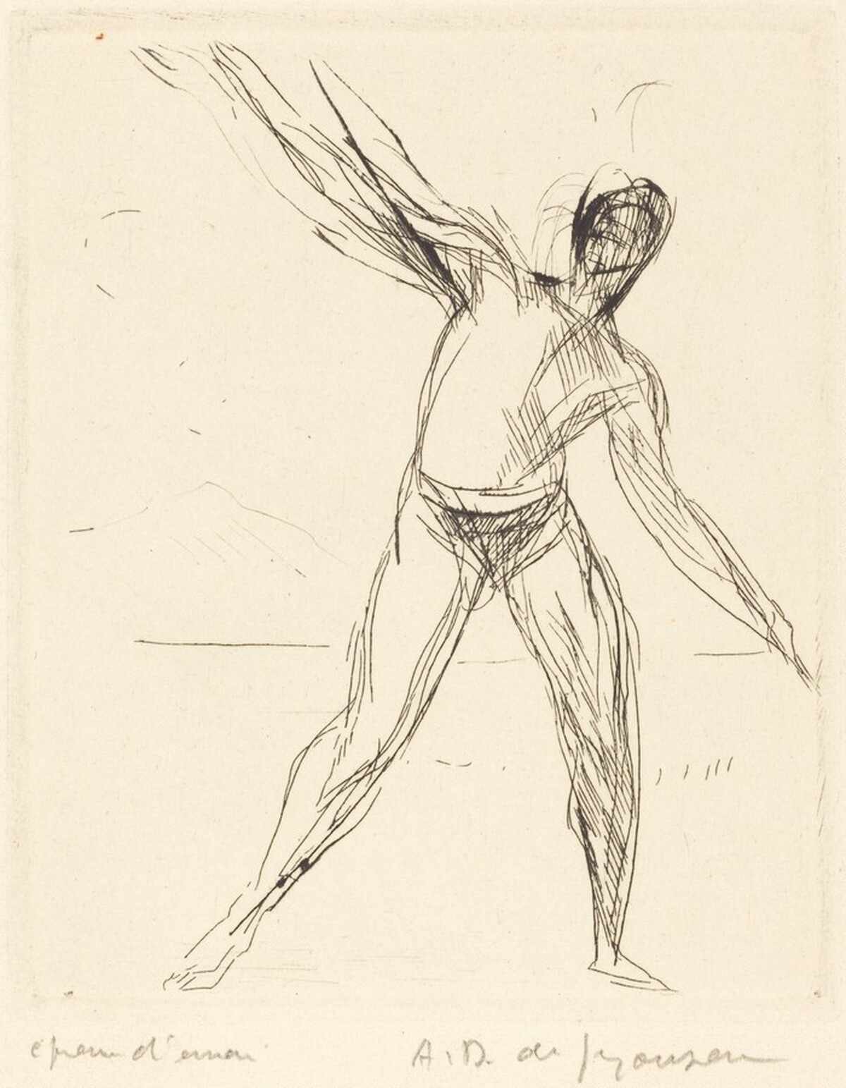 Before the Release, No.1 (Avant la detente. I) by André Dunoyer de Segonzac