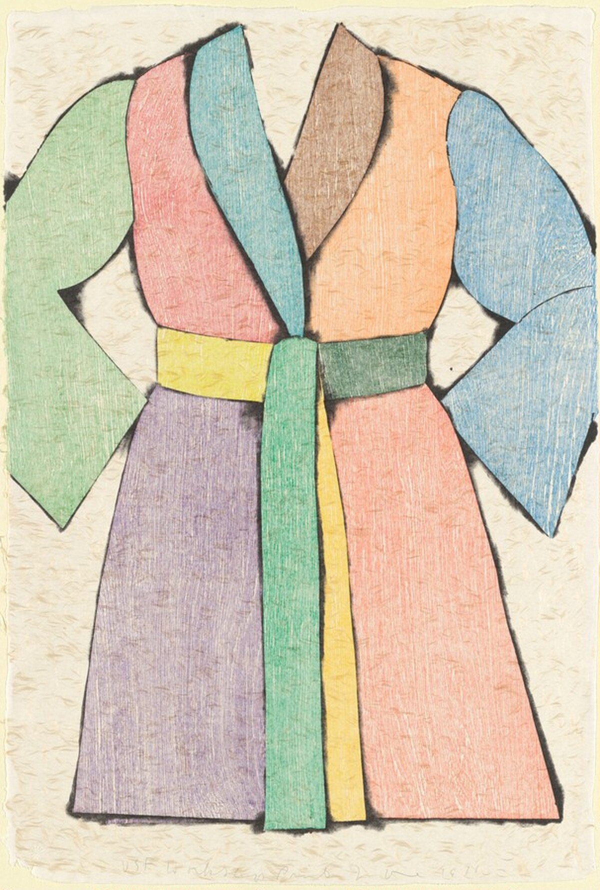 The Woodcut Bathrobe by Jim Dine