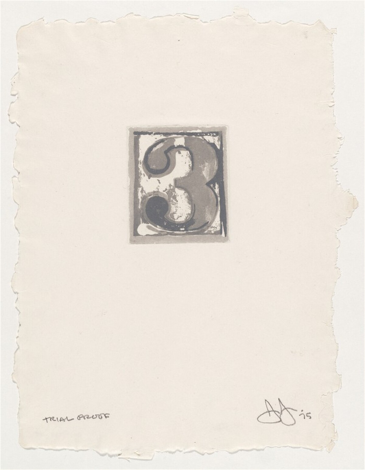 3 [trial proof] by Jasper Johns