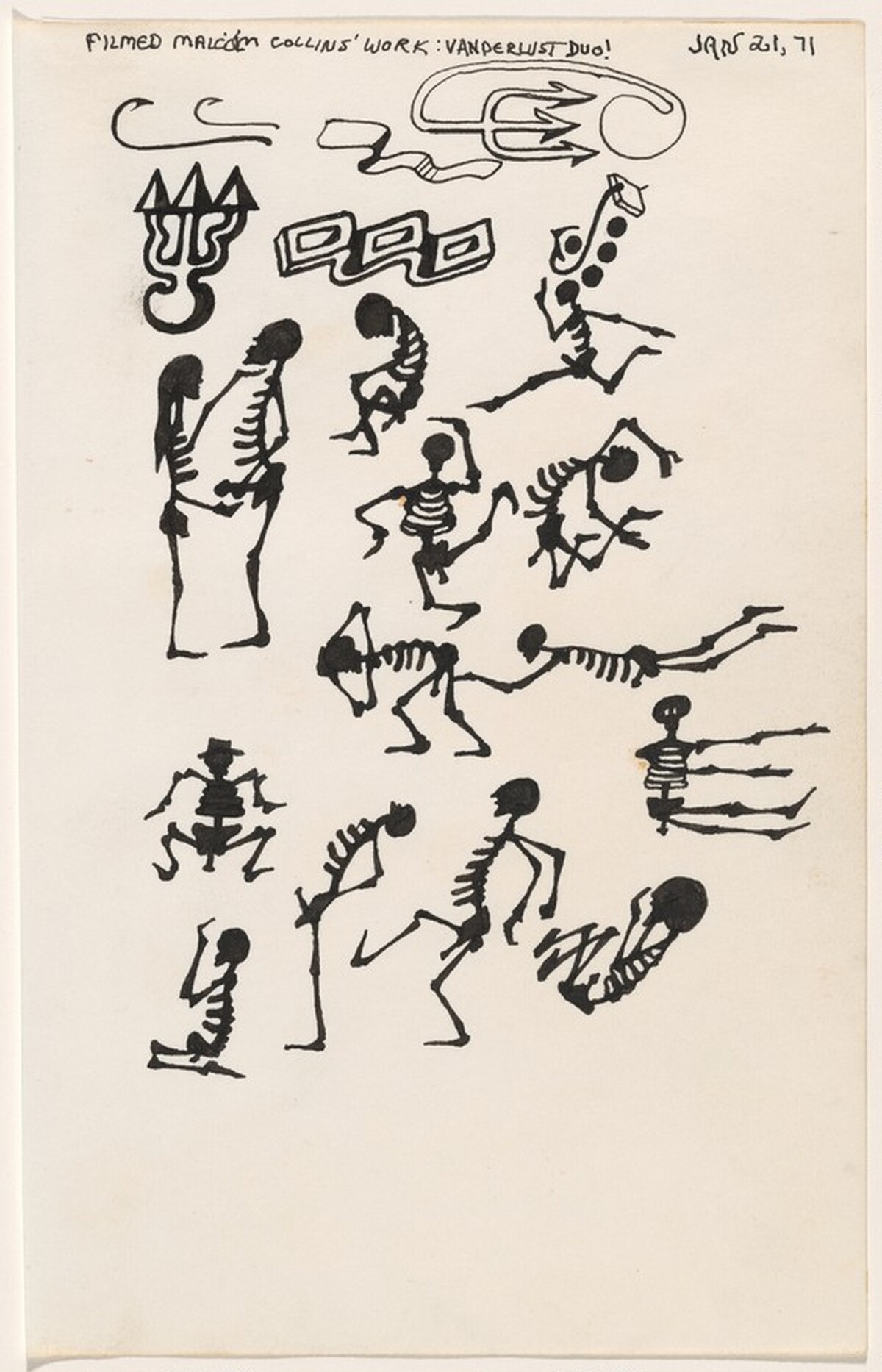 Untitled Jan 21, 71 [study for "tattoo" book] by James McCracken Jr.