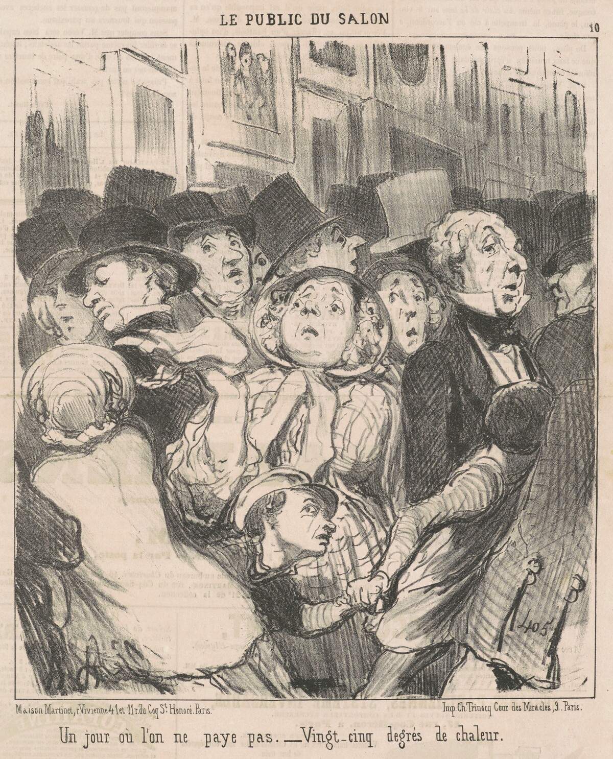 Un jour ou l'on ne paye pas by Honoré Daumier