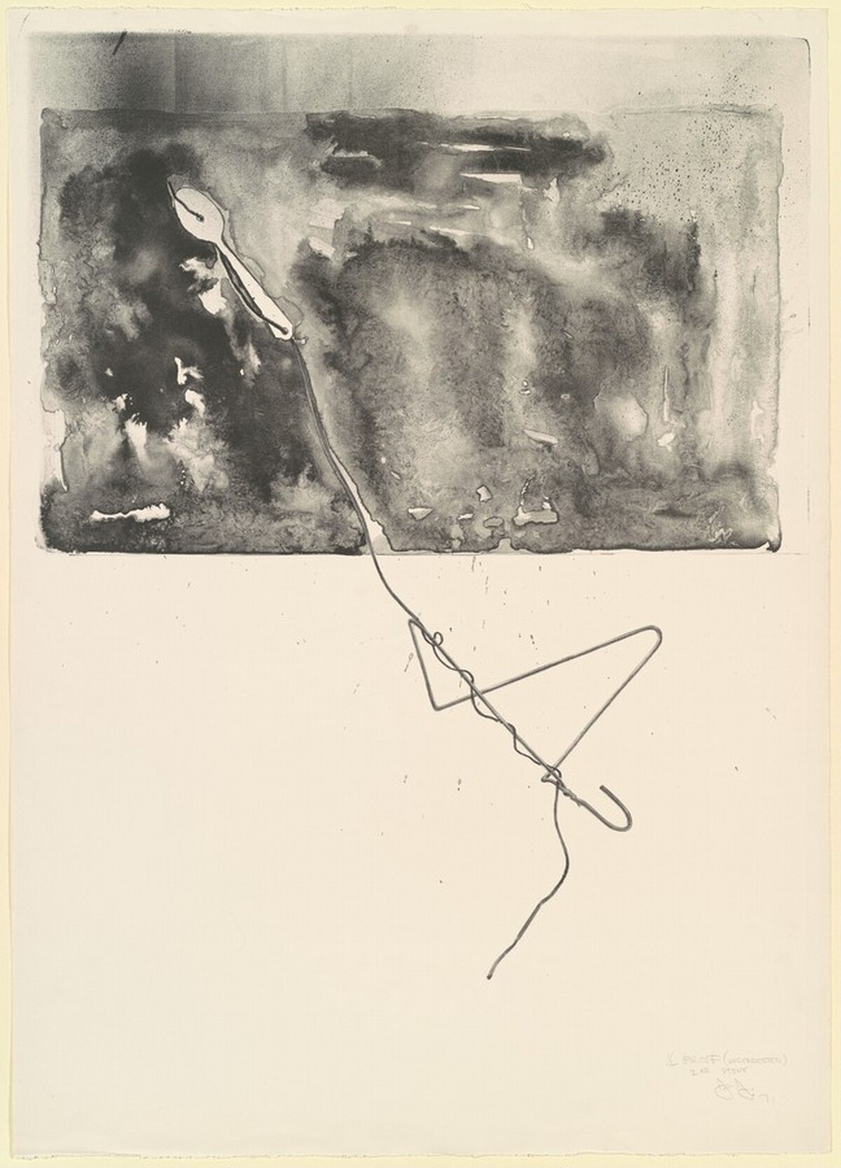 Coathanger and Spoon [proof] by Jasper Johns
