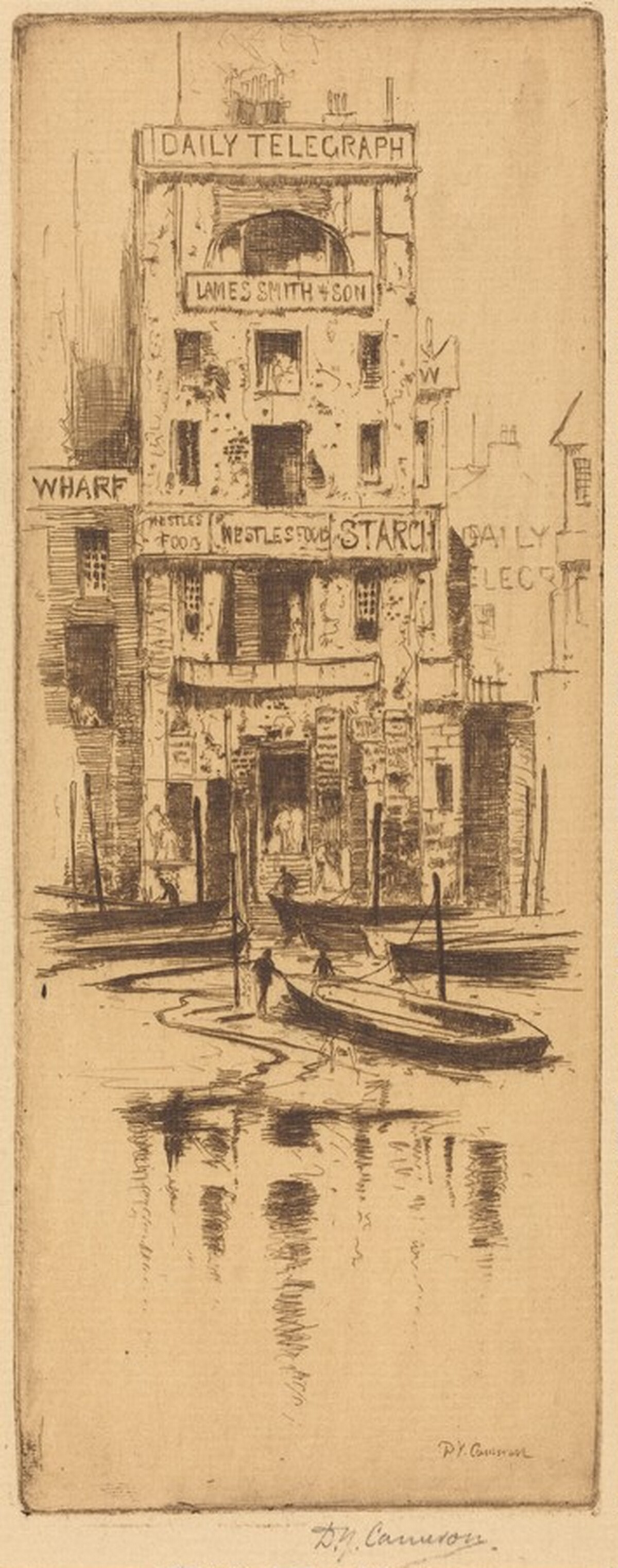 Thames Wharf by David Young Cameron
