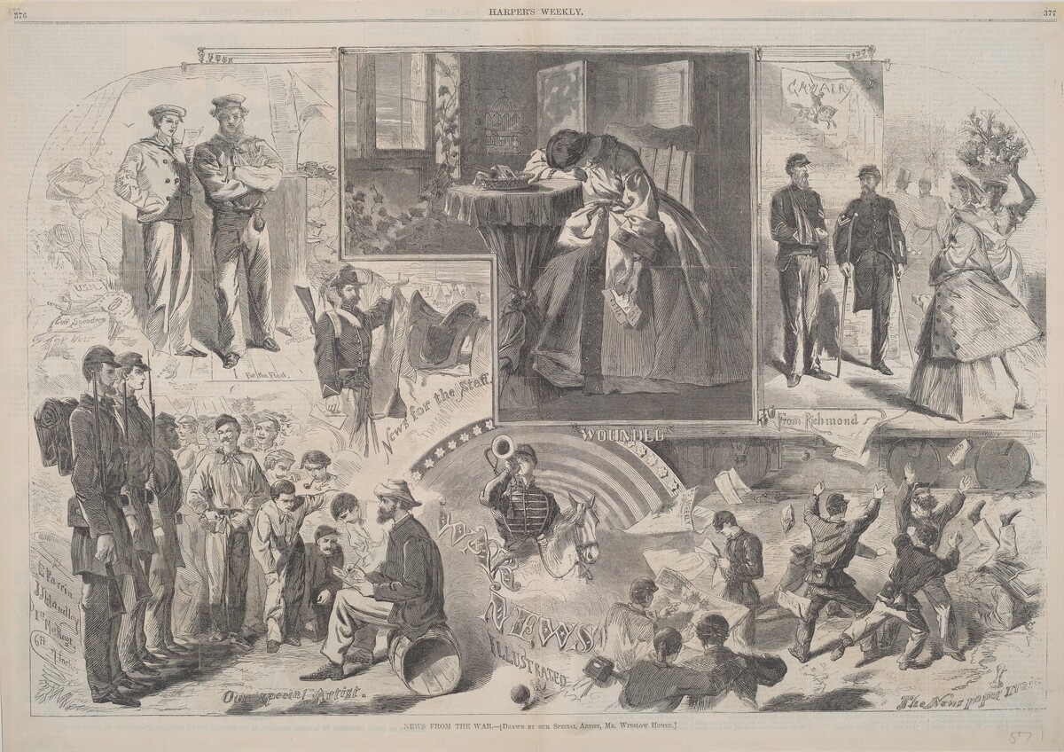 News from the War by after Winslow Homer