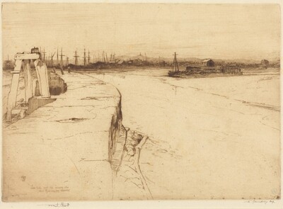 Low Tide, the Evening Star, and Rye's Long Pier Deserted