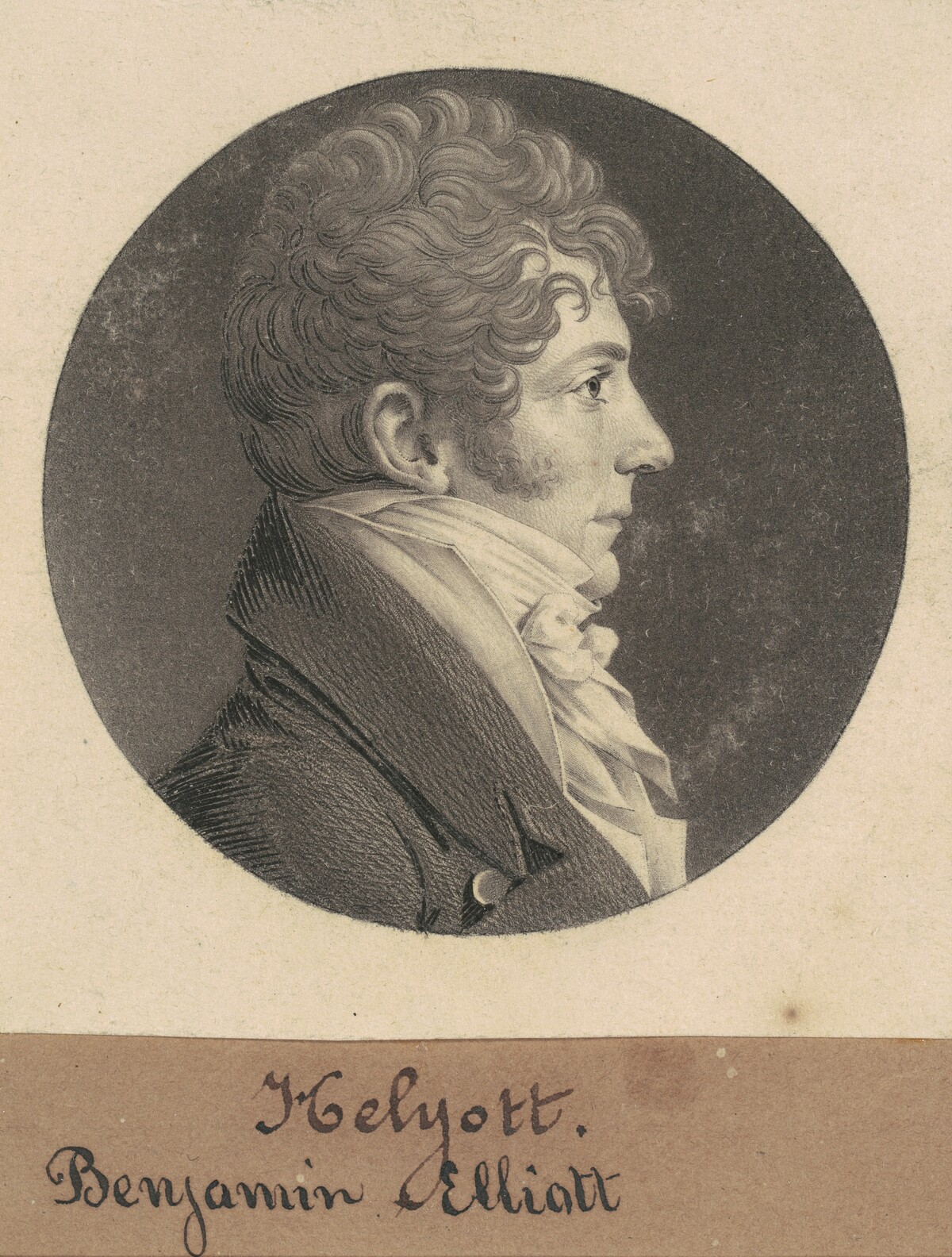 Benjamin Elliott by Charles B. J. Févret de Saint-Mémin