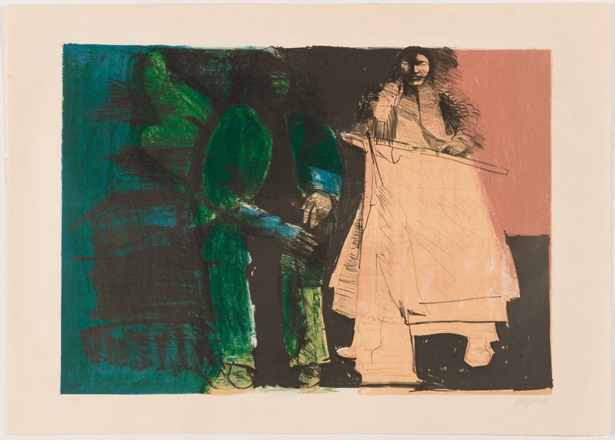 At the Bureau by Leonard Baskin