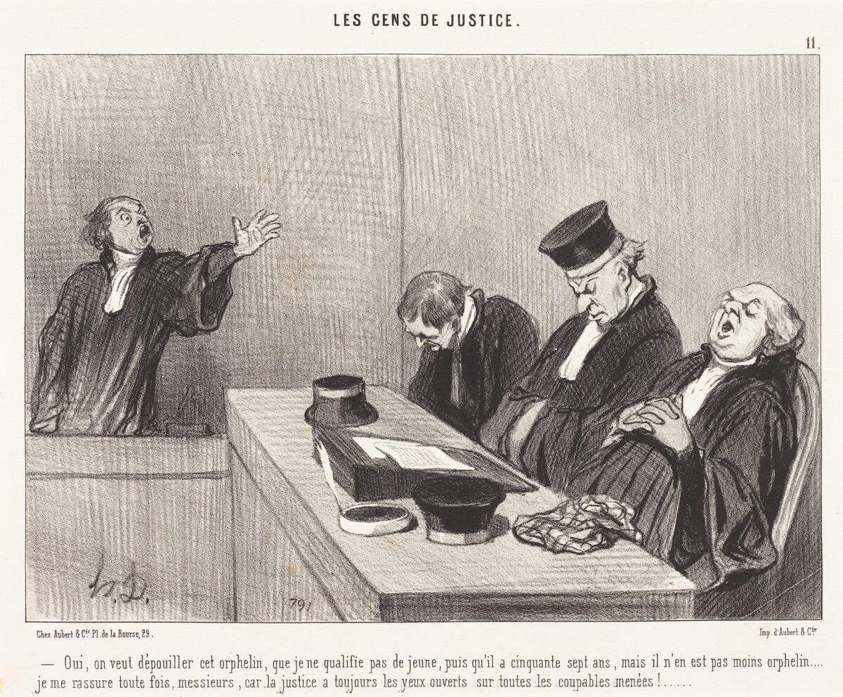 Oui, on veut dépouiller cet orphelin... by Honoré Daumier