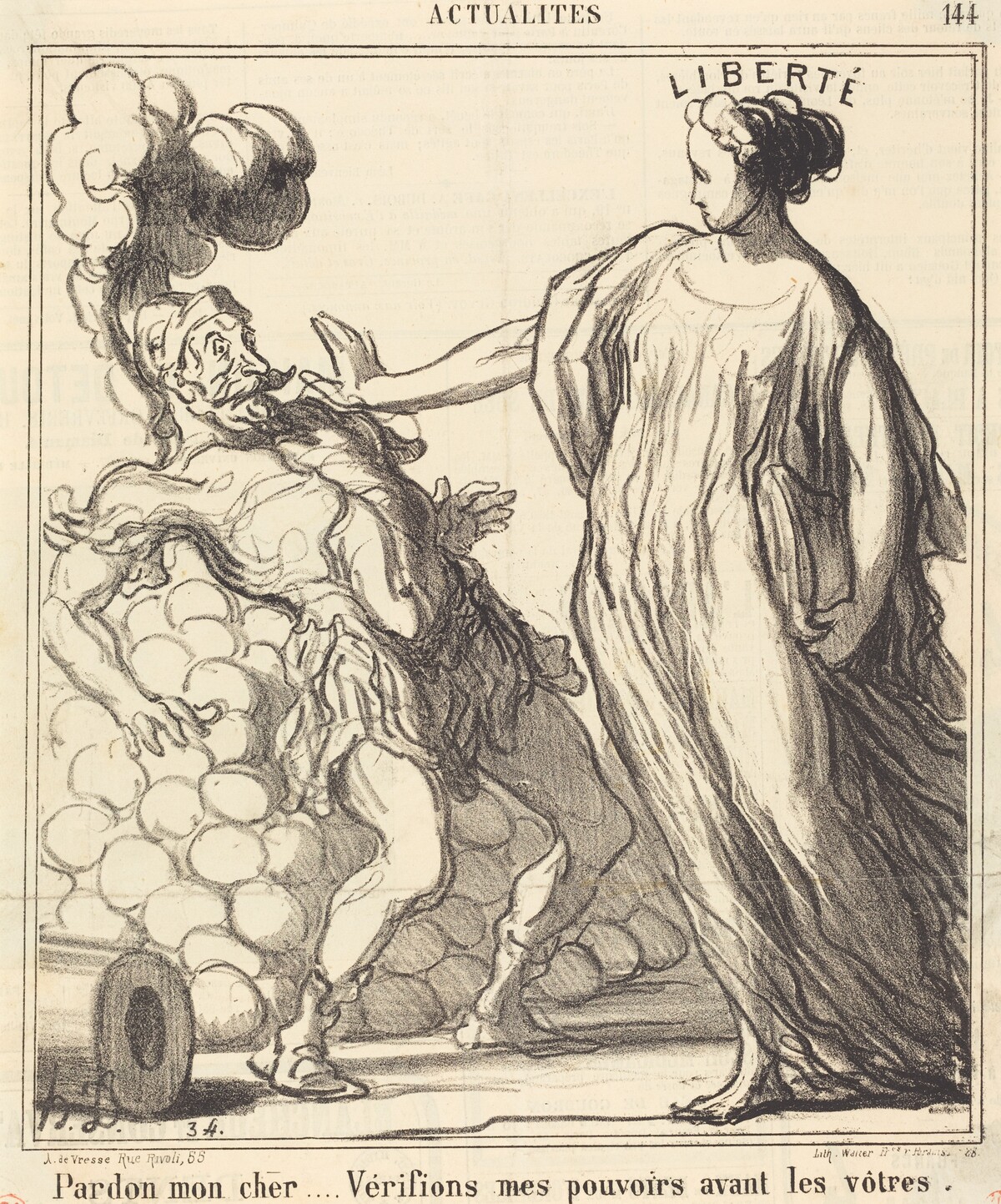 Pardon mon cher... by Honoré Daumier