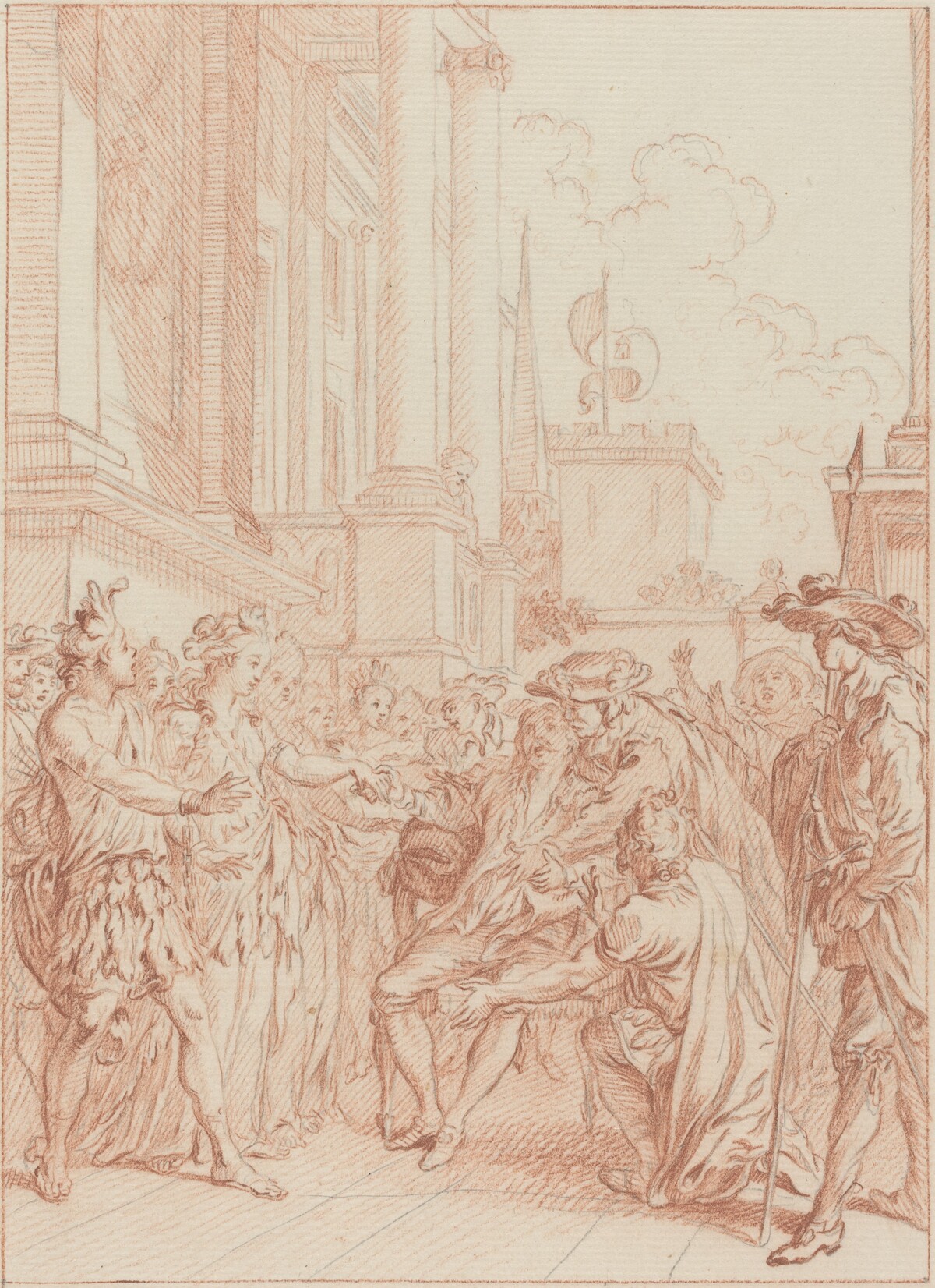 Quoi donc, les vrais Chrétiens auraient tant de vertu by Hubert François Gravelot