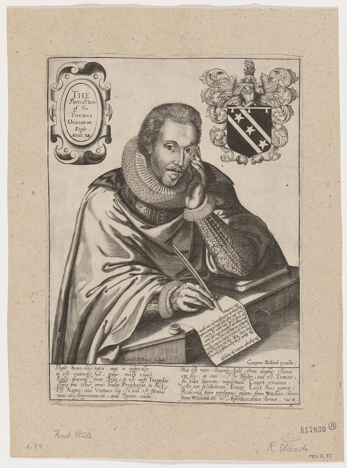 Sir Thomas Overbury by Renold Elstrack