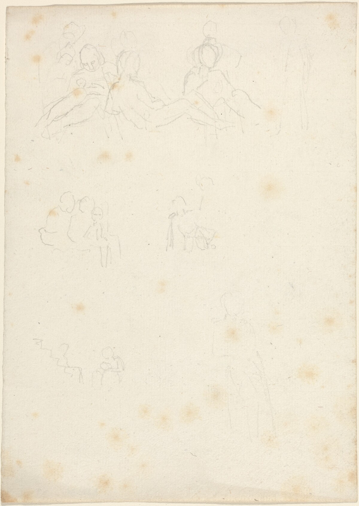 Studies of Seated and Reclining Figures by John Flaxman