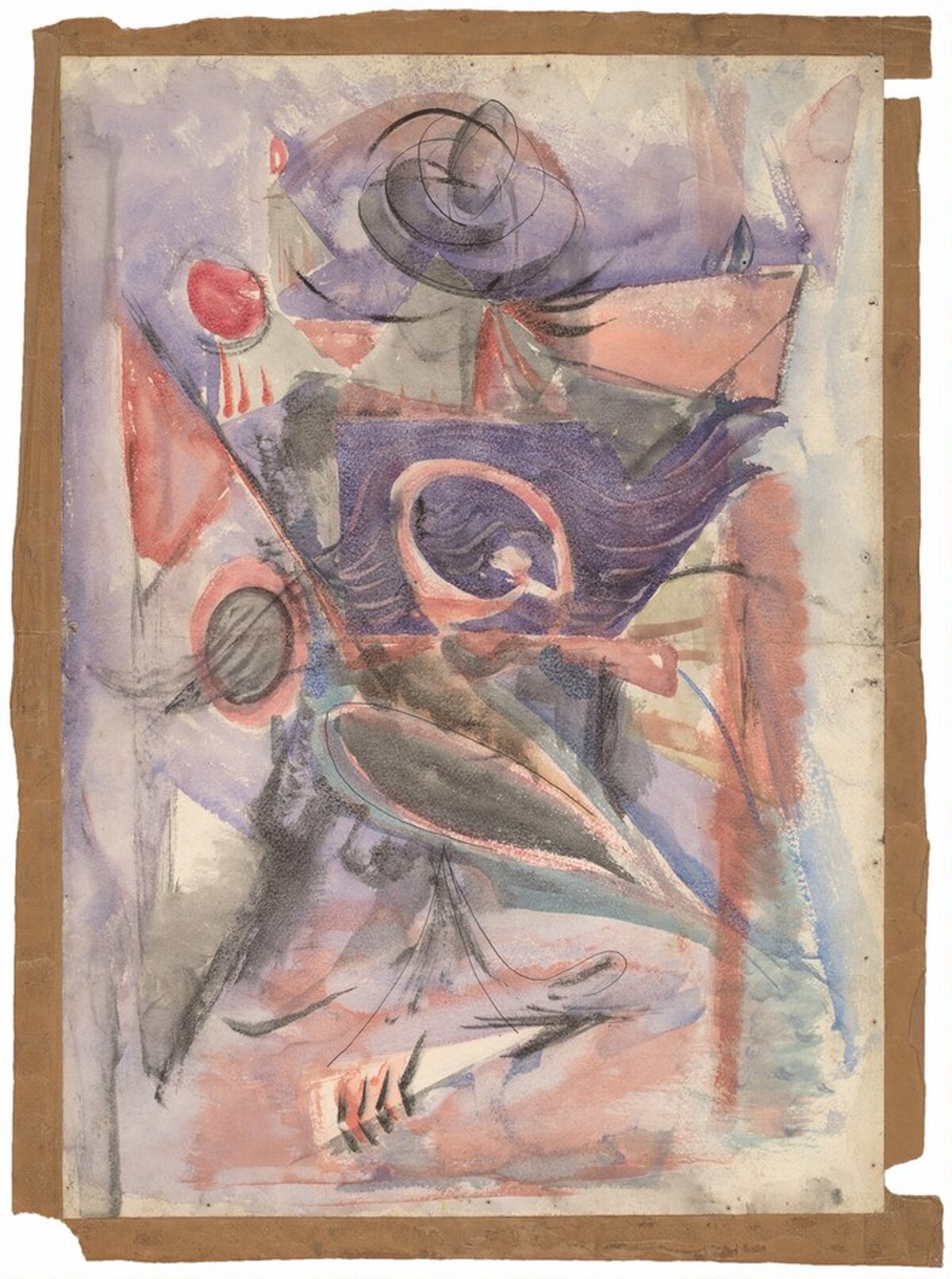 Abstract Composition in Purple, Blue, Pink, Black, and Gray by Mark Rothko