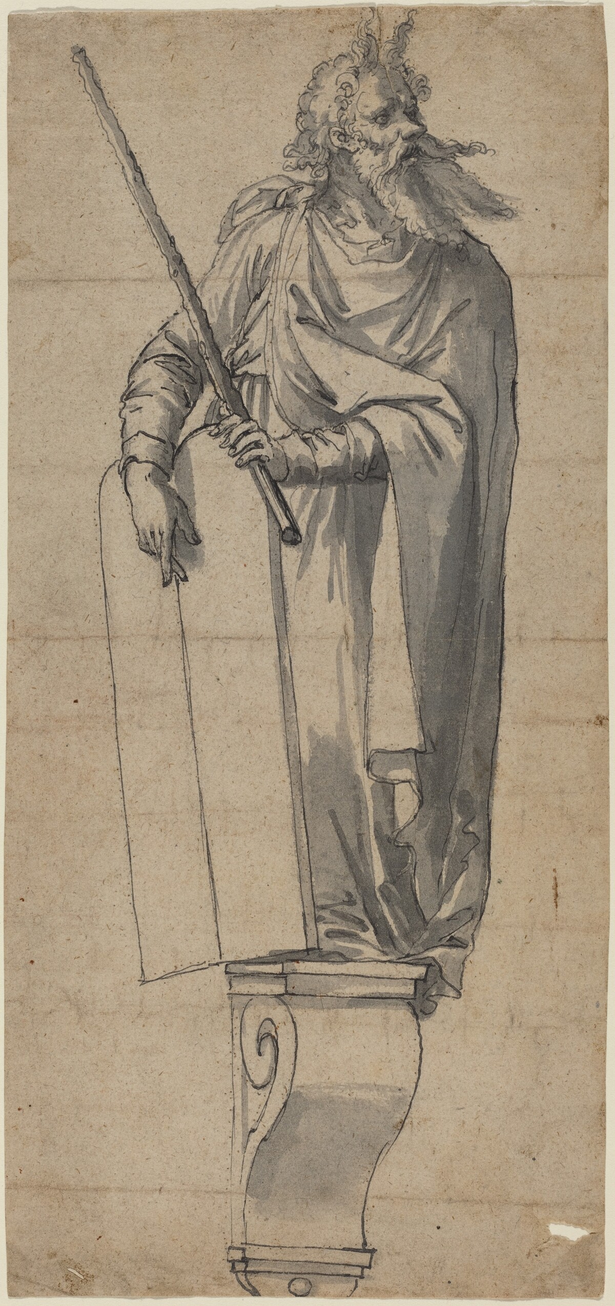 A Sculpture of Moses by German 16th Century (Augsburg?)