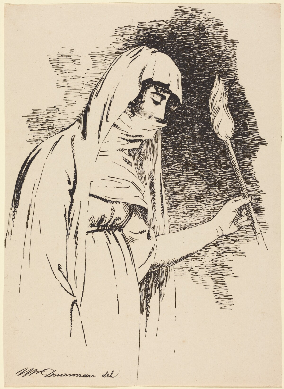 Oriental Woman, Holding a Torch by John Downman