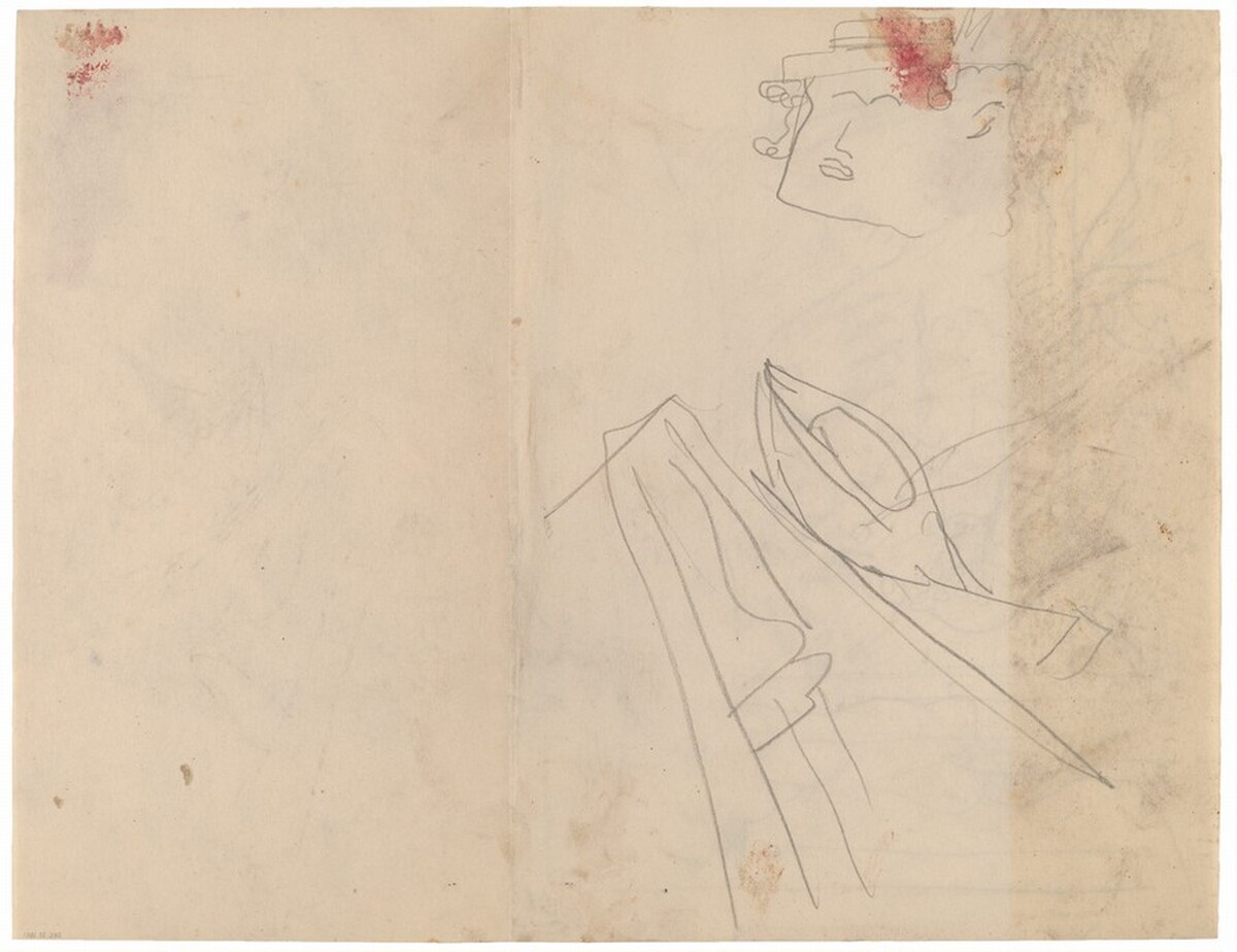 Studies of boats and a head [verso] by Mark Rothko