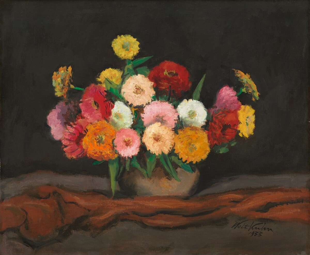 Zinnias by Walt Kuhn