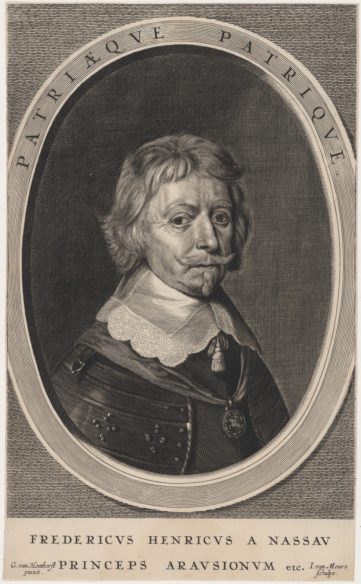 Frederick Henry of Nassau by Jacob van Meurs after Gerrit van Honthorst