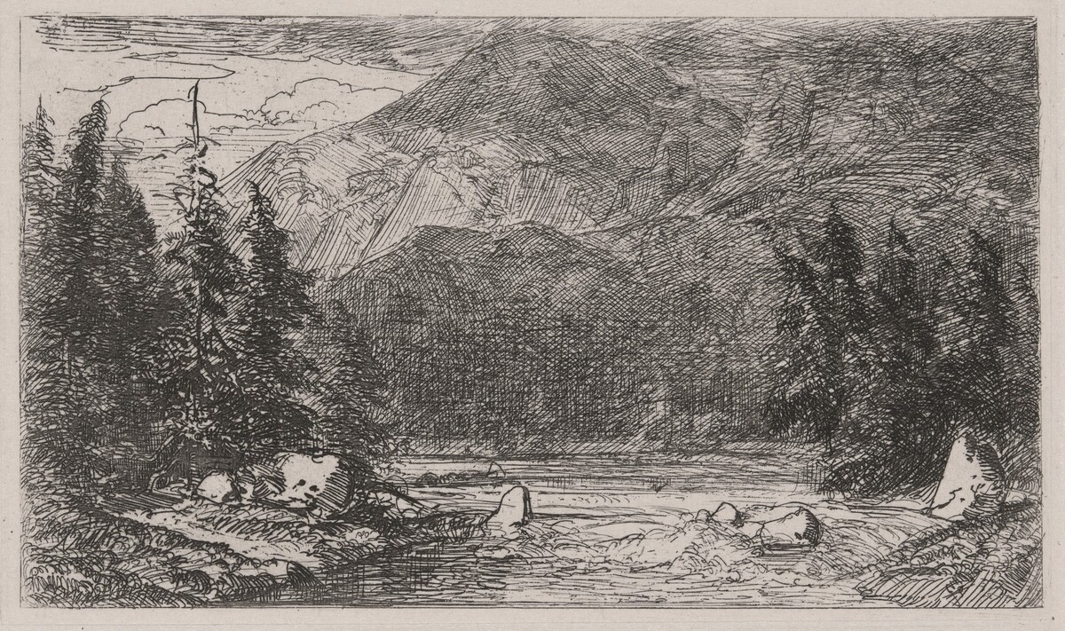 Mountain Stream with Rapids by Caspar Johann Nepomuk Scheuren