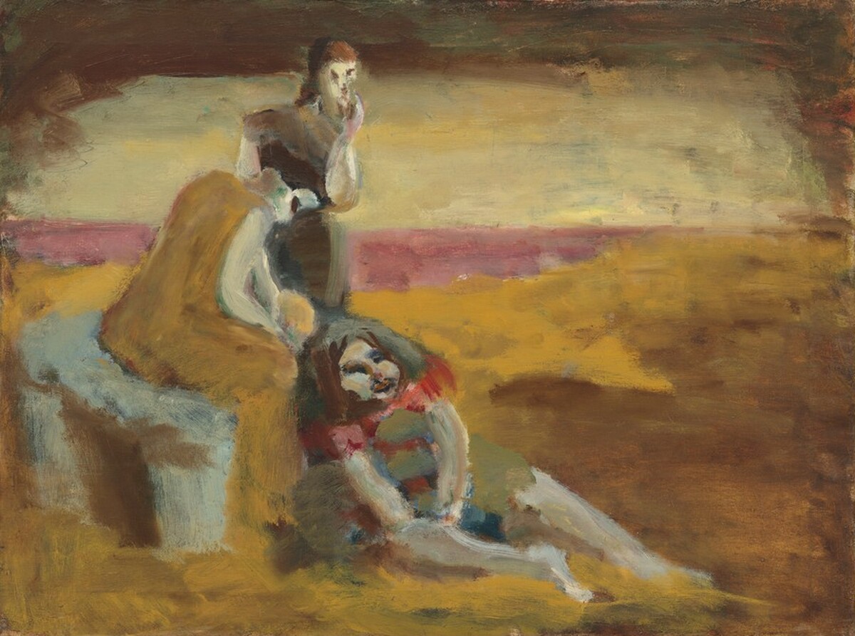 Untitled (three girls in a landscape) by Mark Rothko