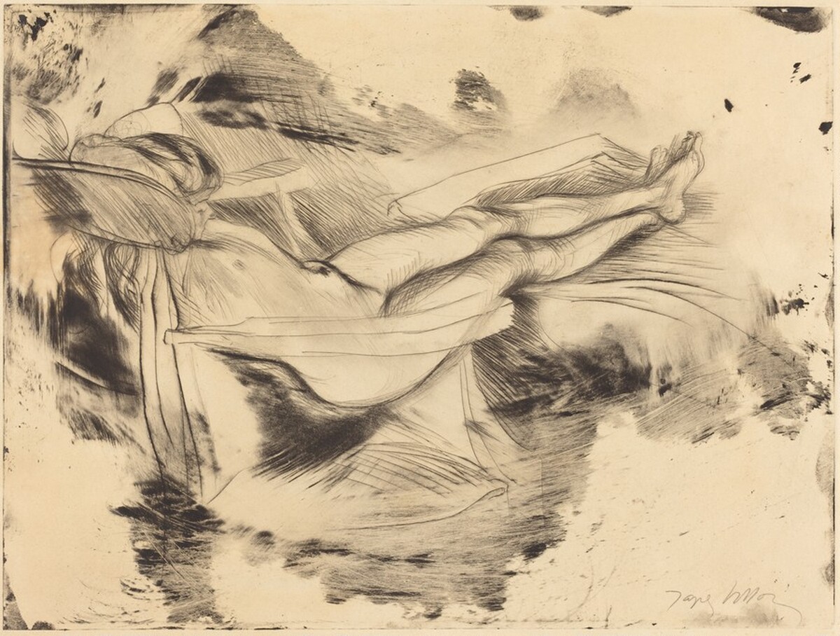 Minne in a Rocking Chair by Jacques Villon