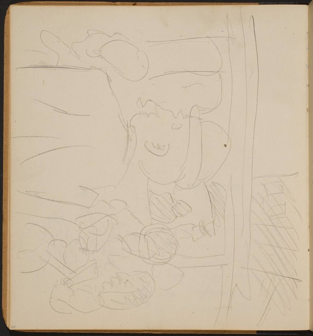 Figuren in Bahnhof [?] (Group of People in Station [?]) [p. 24] by Max Beckmann