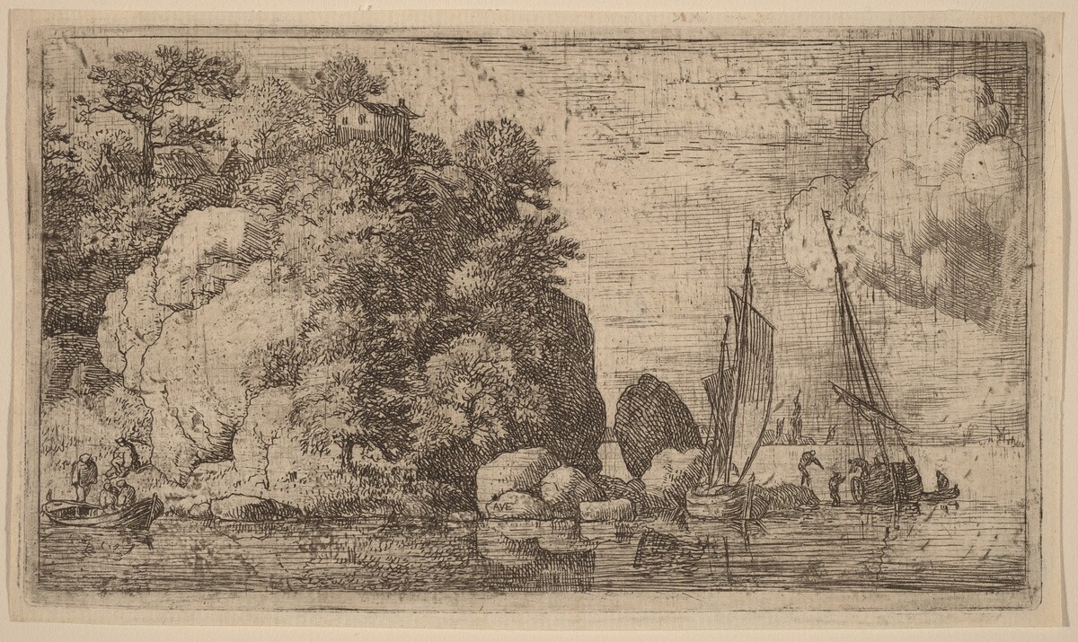 Two Boats on a Wide River by Allart van Everdingen