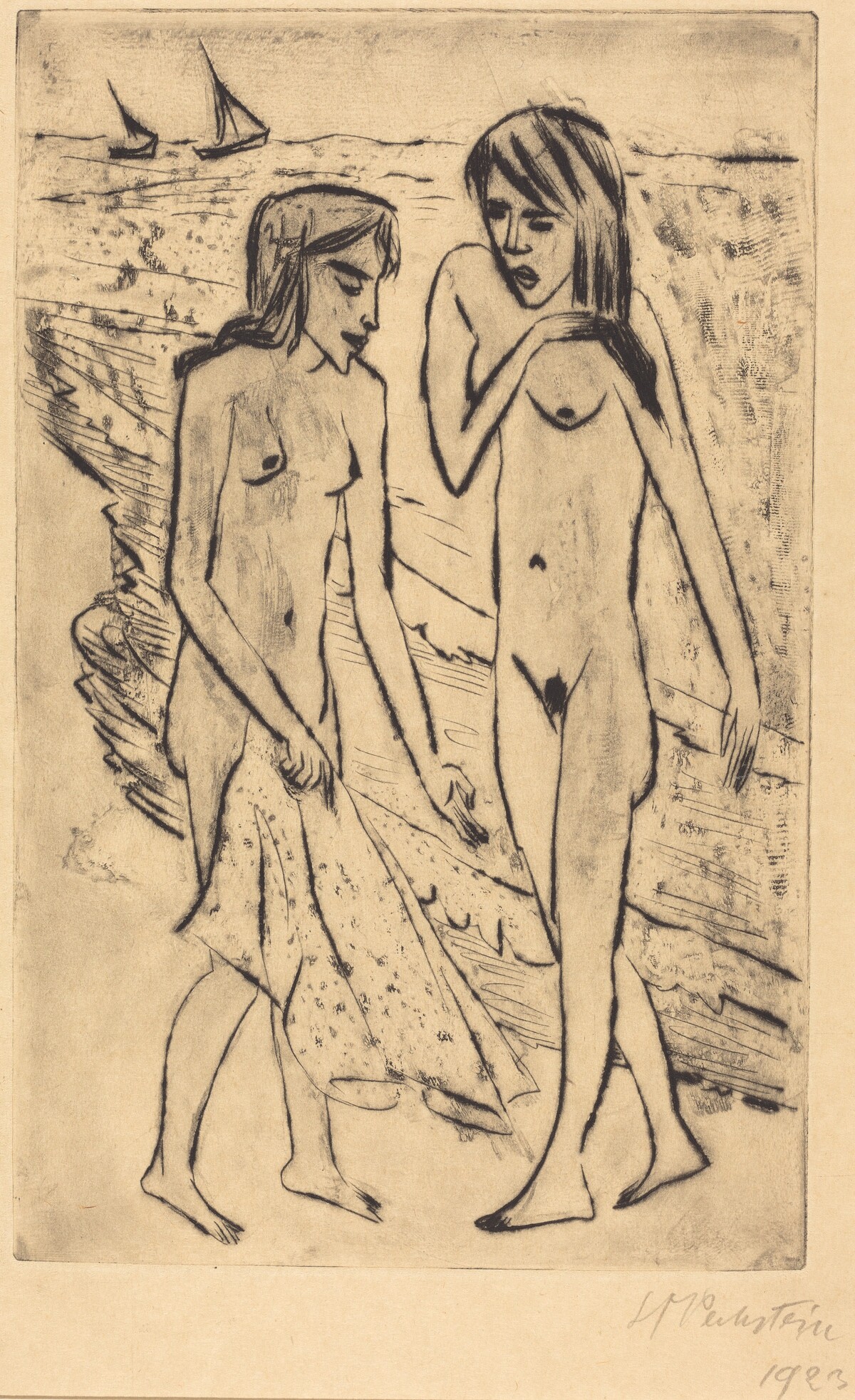 Two Bathers by Max Pechstein