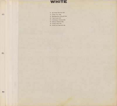 Title page for White / Text page with illustration number