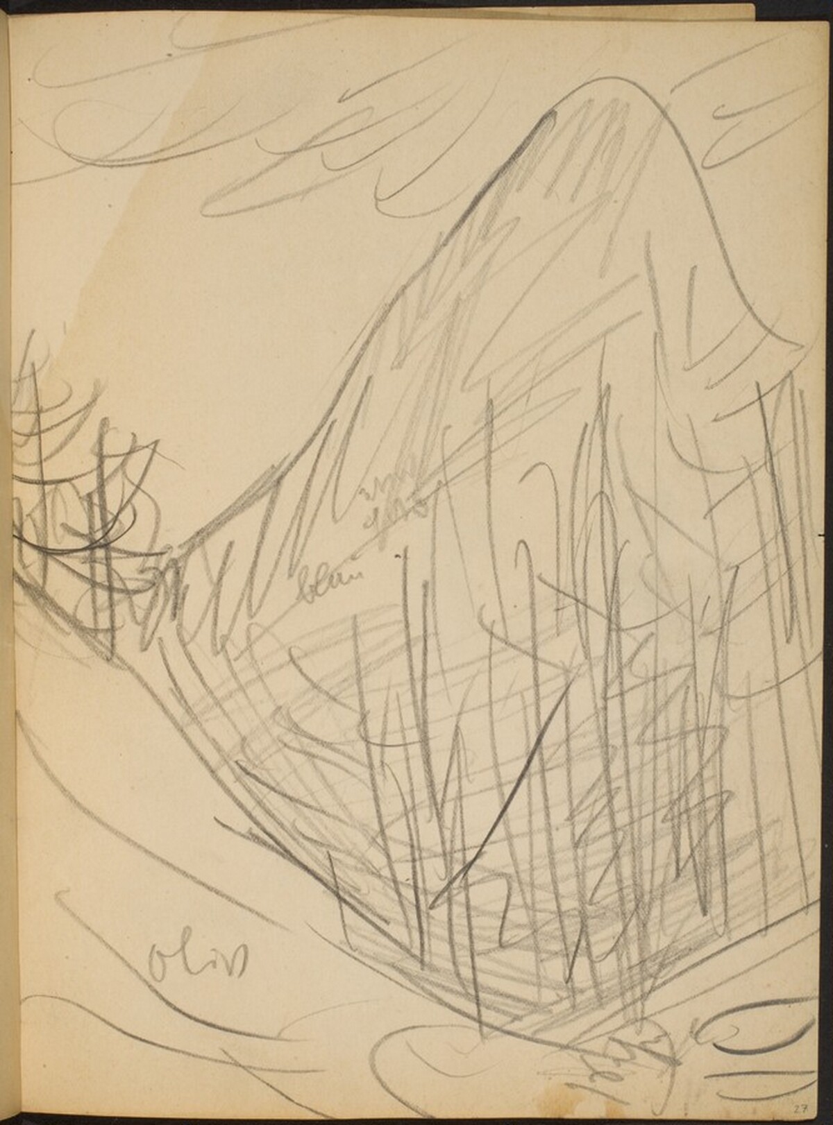 Landschaft in Bayern oder Schwarzwald (Landscape in Bavaria or Black Forest) [p. 27] by Max Beckmann