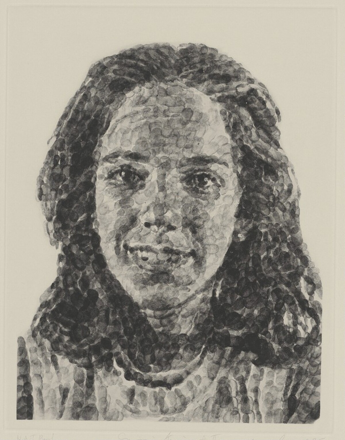 Georgia/Fingerprint II by Chuck Close