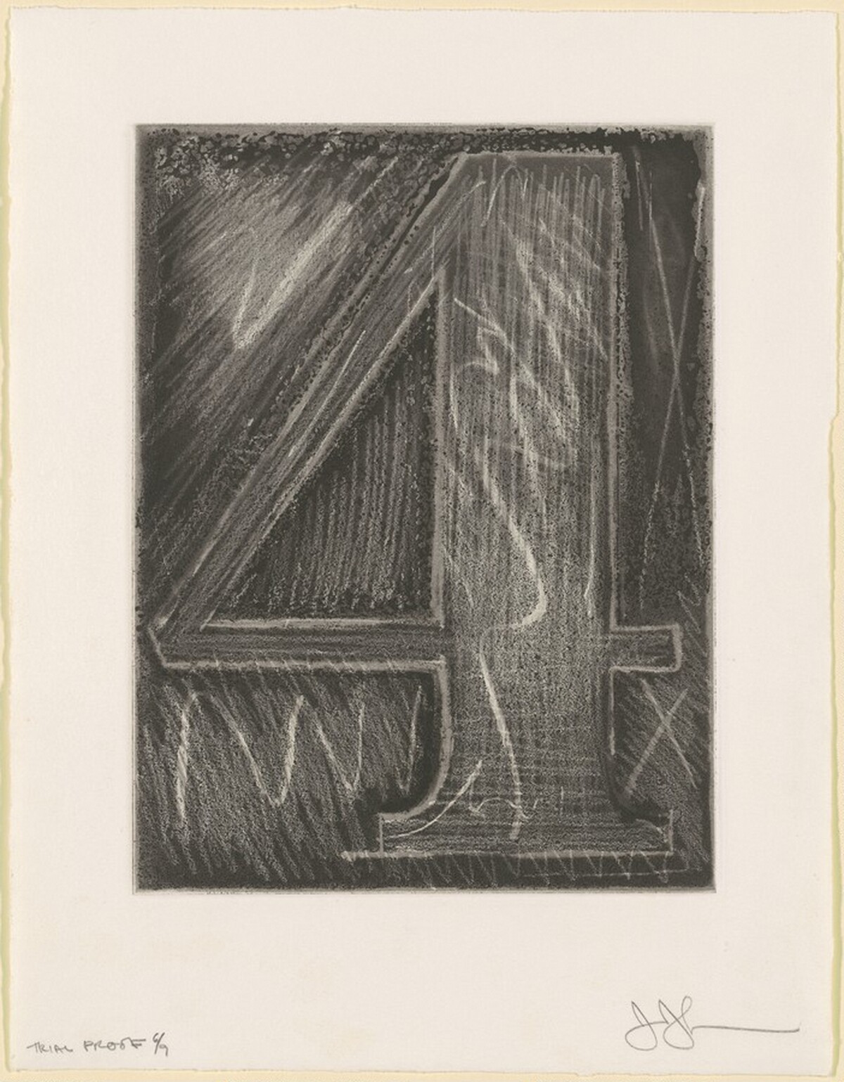 Figure 4 [trial proof 6] by Jasper Johns