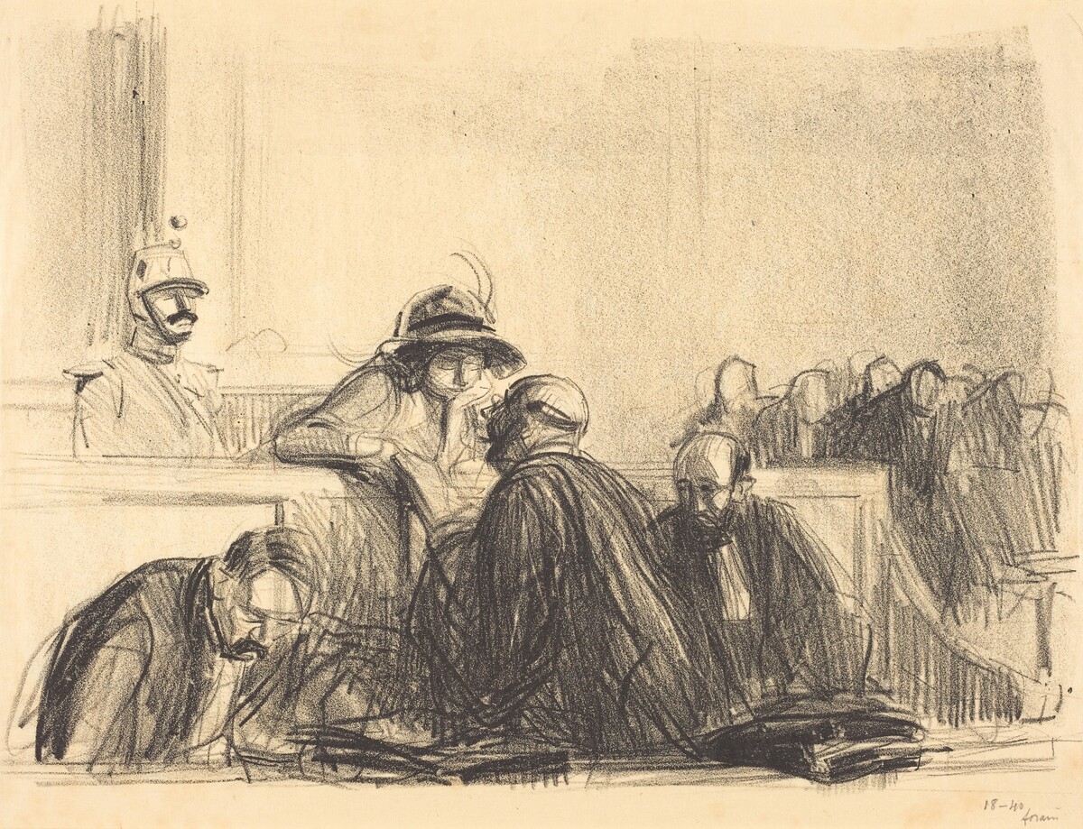 Avocat parlant à sa cliente (Lawyer Talking to His Client) by Jean-Louis Forain