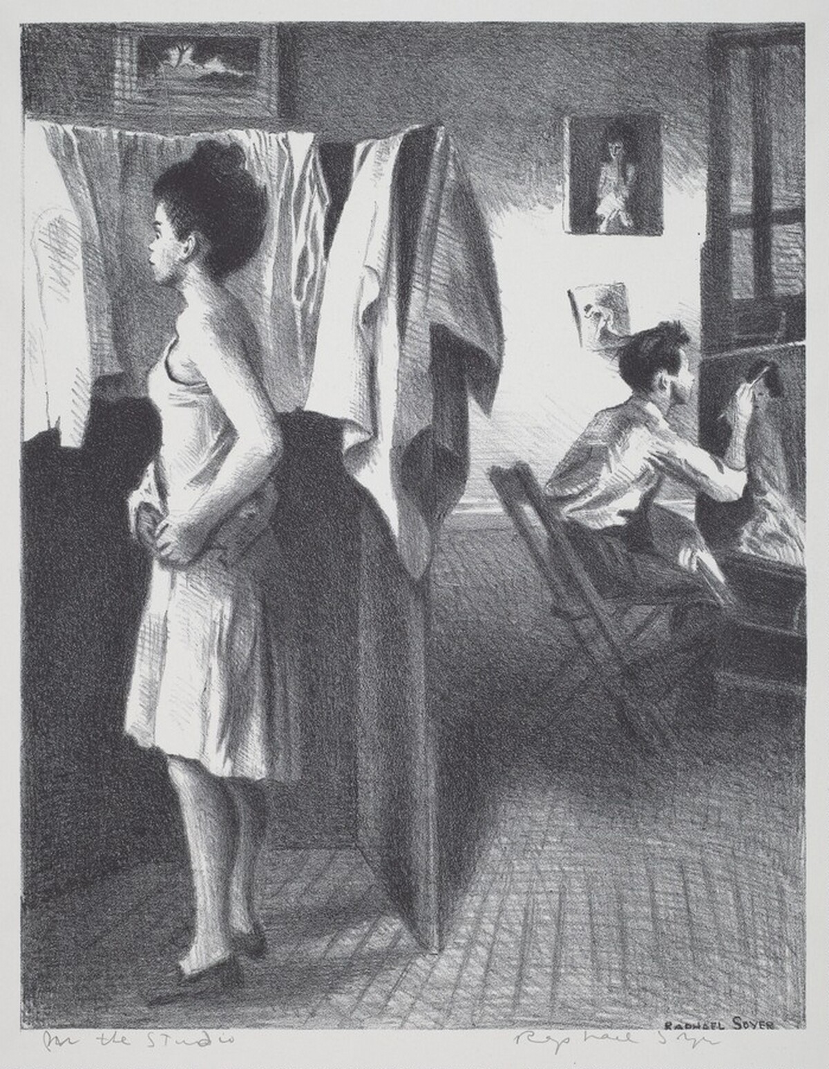 In the Studio by Raphael Soyer