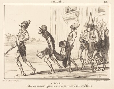 A Naples: Défilé des... gardes-du-corps...