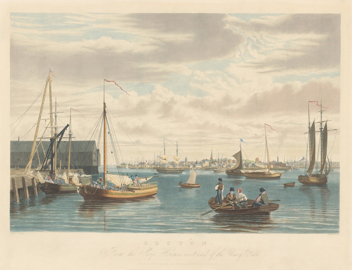 Boston: From the Ship House West End of the Navy Yard by William James Bennett