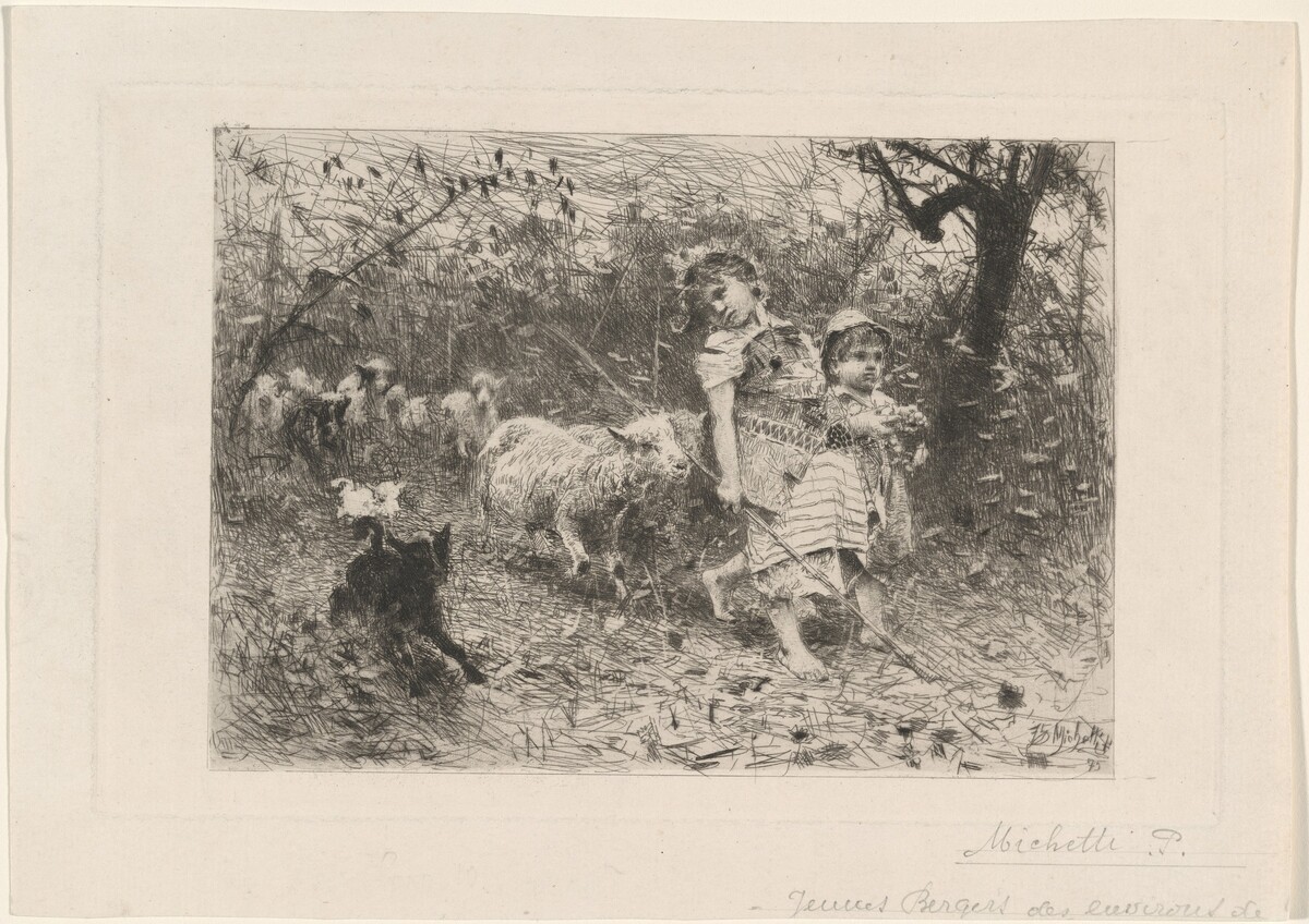 Jeunes bergers des environs de Chieti (Shepherd Children outside Chieti) by Francesco Paolo Michetti