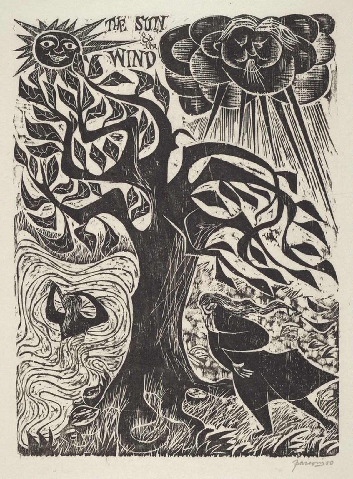 The Sun and Wind by Antonio Frasconi