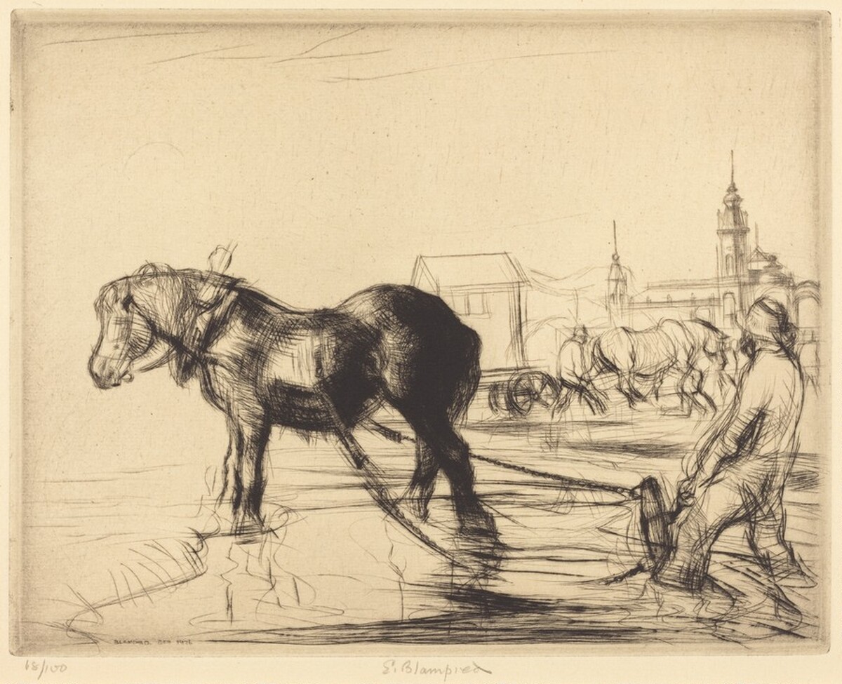 Ostend Horse by Edmund Blampied